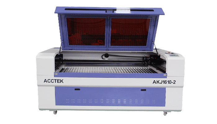 Renderizações de máquina de corte a laser CO2 de cabeça dupla