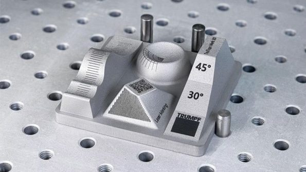 Amostra de marcação a laser de fibra